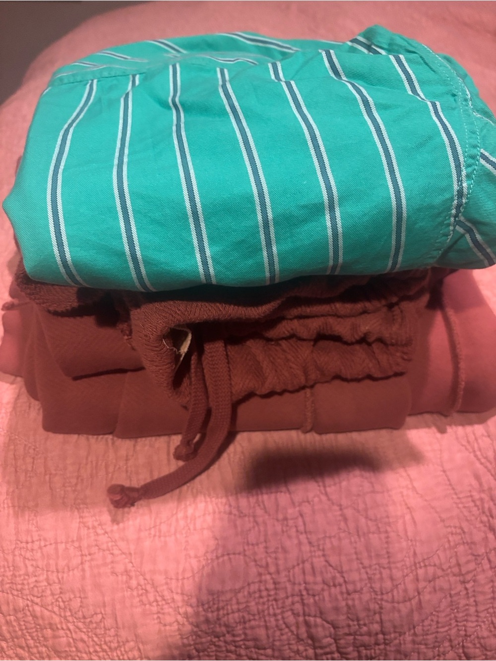 BUNDLE Free People striped shirt w free stripe shirt and jogger set m/l - Picture 5 of 6